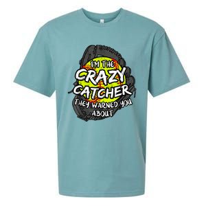 Crazy Catcher Softball Lovers Bat Ball Baseball Women Sueded Cloud Jersey T-Shirt