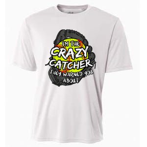 Crazy Catcher Softball Lovers Bat Ball Baseball Women Cooling Performance Crew T-Shirt