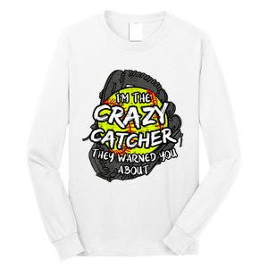 Crazy Catcher Softball Lovers Bat Ball Baseball Women Long Sleeve Shirt