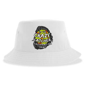 Crazy Catcher Softball Lovers Bat Ball Baseball Women Sustainable Bucket Hat