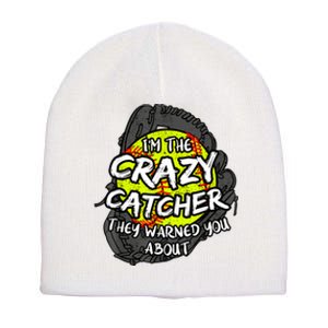 Crazy Catcher Softball Lovers Bat Ball Baseball Women Short Acrylic Beanie