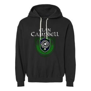 Clan Campbell Surname Scottish Clan Crest Tartan Badge Garment-Dyed Fleece Hoodie