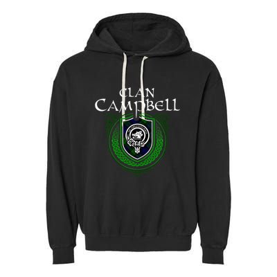 Clan Campbell Surname Scottish Clan Crest Tartan Badge Garment-Dyed Fleece Hoodie