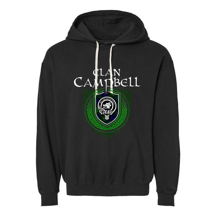 Clan Campbell Surname Scottish Clan Crest Tartan Badge Garment-Dyed Fleece Hoodie