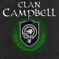Clan Campbell Surname Scottish Clan Crest Tartan Badge Garment-Dyed Fleece Hoodie