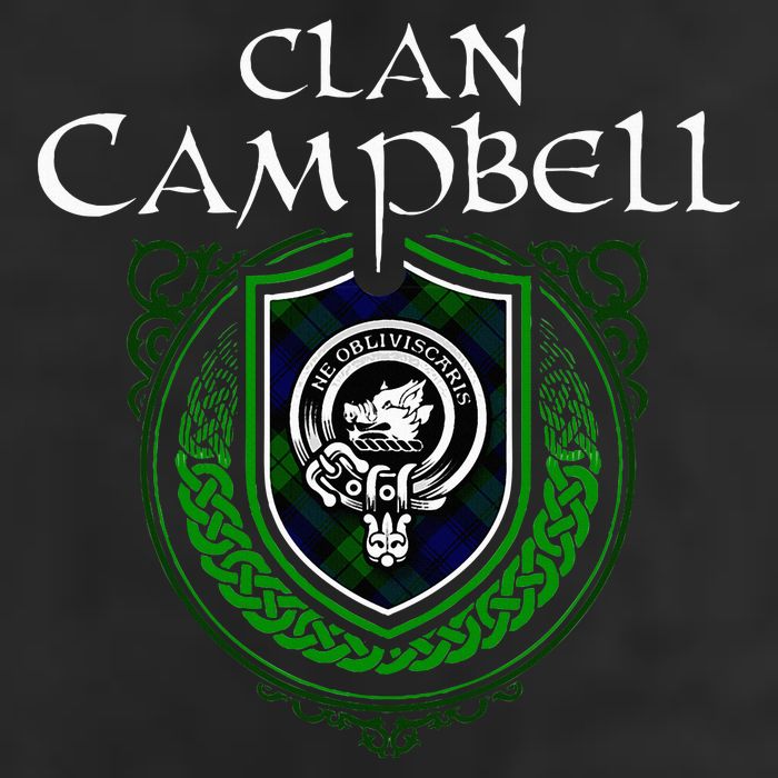 Clan Campbell Surname Scottish Clan Crest Tartan Badge Garment-Dyed Fleece Hoodie