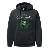 Clan Campbell Surname Scottish Clan Crest Tartan Badge Performance Fleece Hoodie