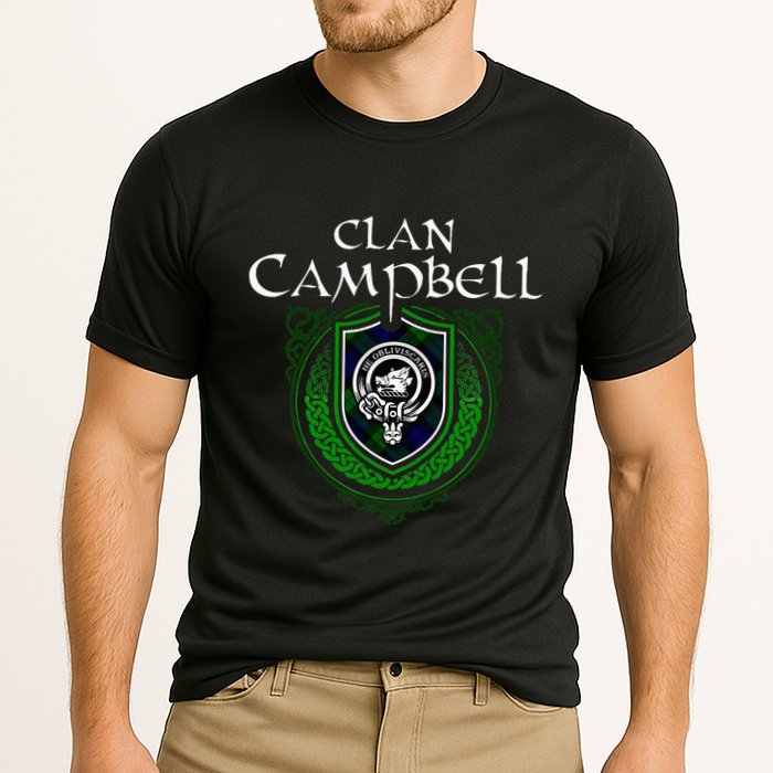 Clan Campbell Surname Scottish Clan Crest Tartan Badge Performance Shirt