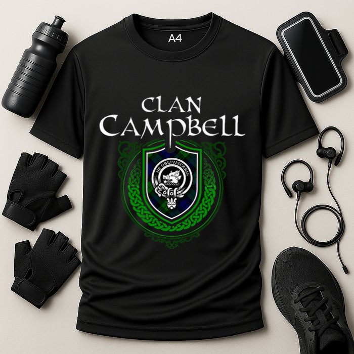 Clan Campbell Surname Scottish Clan Crest Tartan Badge Performance Shirt