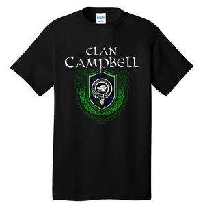 Clan Campbell Surname Scottish Clan Crest Tartan Badge Tall T-Shirt