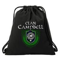 Clan Campbell Surname Scottish Clan Crest Tartan Badge Drawstring Bag