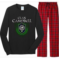 Clan Campbell Surname Scottish Clan Crest Tartan Badge Long Sleeve Pajama Set