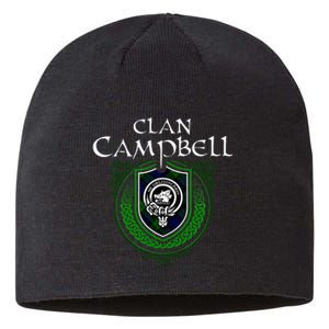 Clan Campbell Surname Scottish Clan Crest Tartan Badge Sustainable Beanie