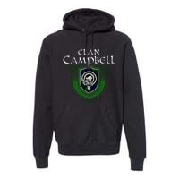 Clan Campbell Surname Scottish Clan Crest Tartan Badge Premium Hoodie