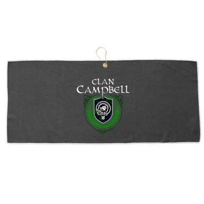 Clan Campbell Surname Scottish Clan Crest Tartan Badge Large Microfiber Waffle Golf Towel