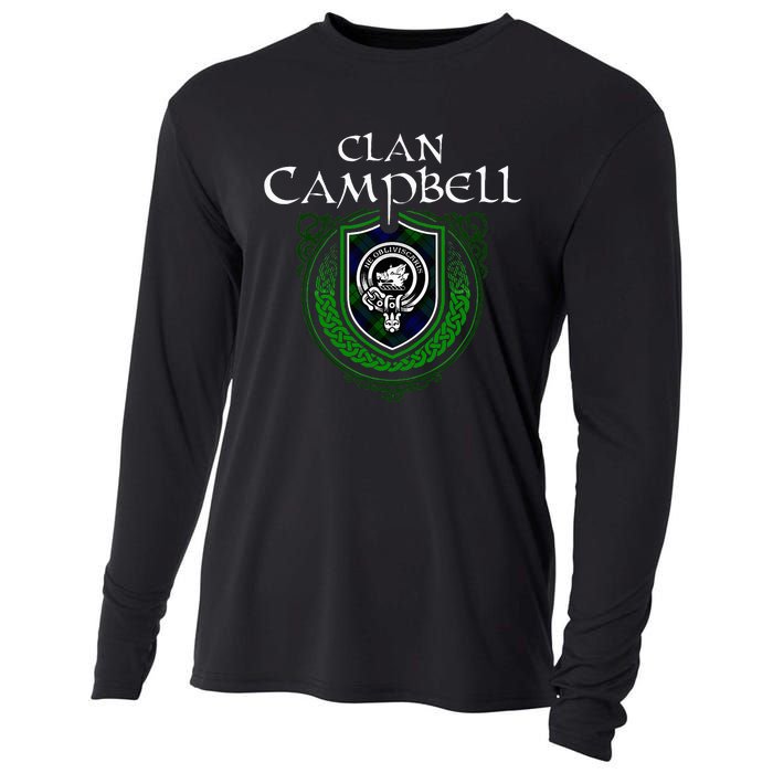 Clan Campbell Surname Scottish Clan Crest Tartan Badge Cooling Performance Long Sleeve Crew