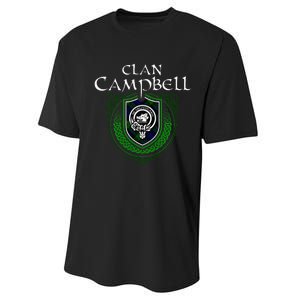 Clan Campbell Surname Scottish Clan Crest Tartan Badge Performance Sprint T-Shirt