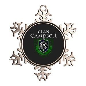 Clan Campbell Surname Scottish Clan Crest Tartan Badge Metallic Star Ornament