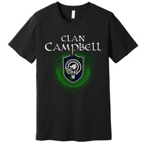 Clan Campbell Surname Scottish Clan Crest Tartan Badge Premium T-Shirt