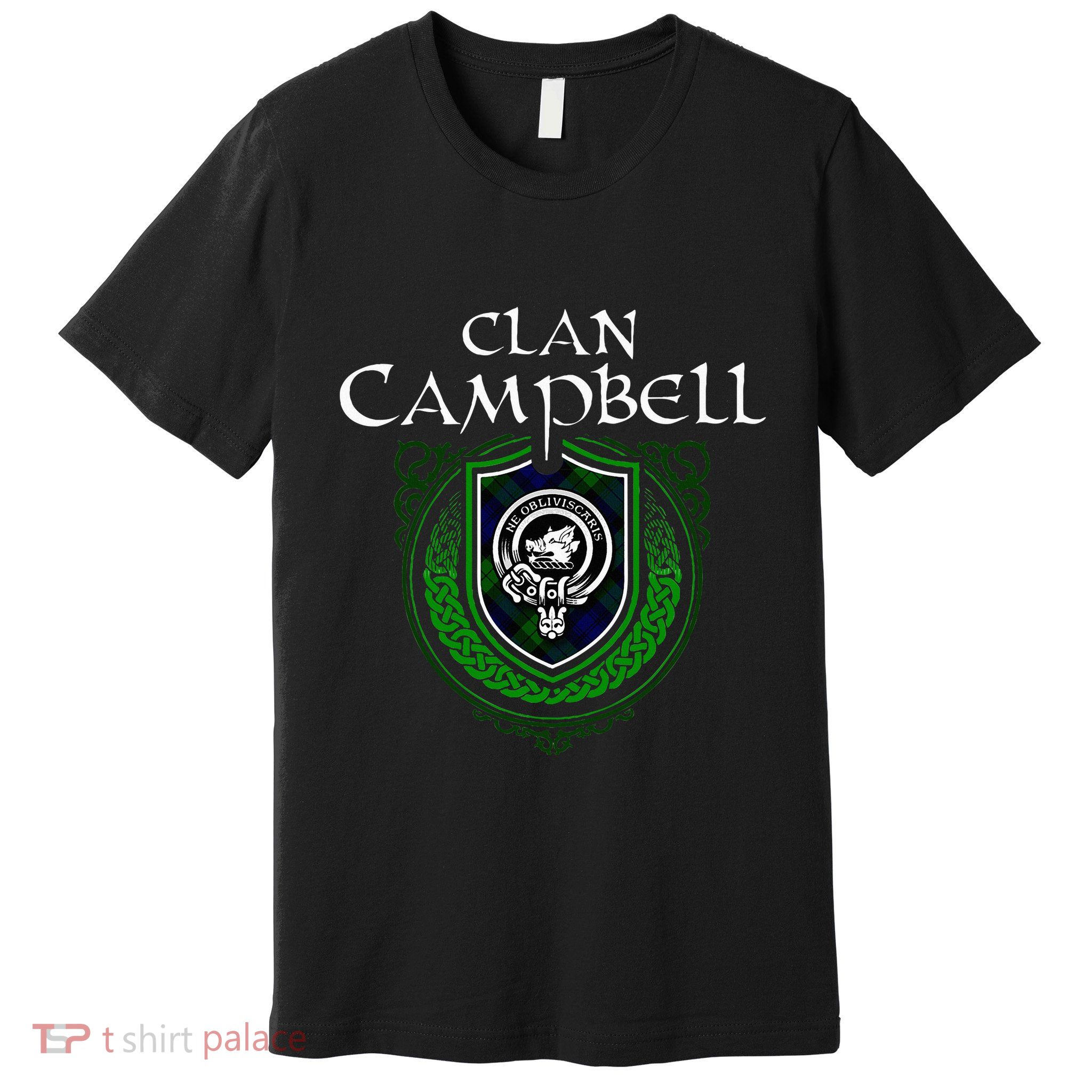 Clan Campbell Surname Scottish Clan Crest Tartan Badge Premium T-Shirt