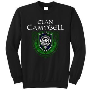 Clan Campbell Surname Scottish Clan Crest Tartan Badge Tall Sweatshirt