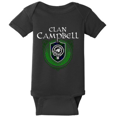 Clan Campbell Surname Scottish Clan Crest Tartan Badge Baby Bodysuit