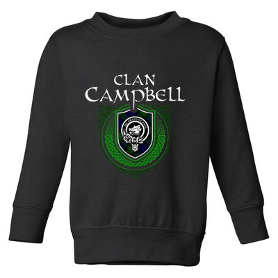 Clan Campbell Surname Scottish Clan Crest Tartan Badge Toddler Sweatshirt