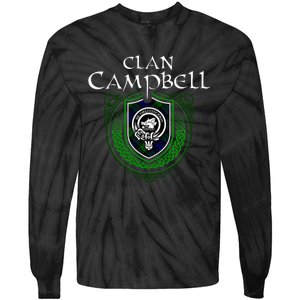 Clan Campbell Surname Scottish Clan Crest Tartan Badge Tie-Dye Long Sleeve Shirt