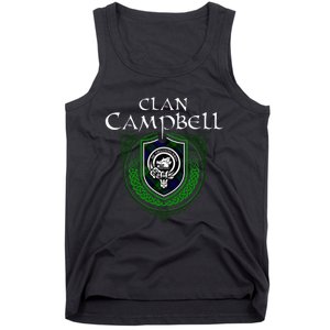 Clan Campbell Surname Scottish Clan Crest Tartan Badge Tank Top