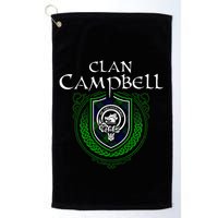 Clan Campbell Surname Scottish Clan Crest Tartan Badge Golf Towel