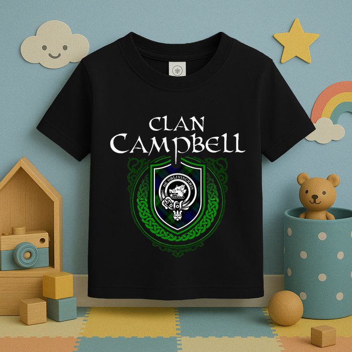 Clan Campbell Surname Scottish Clan Crest Tartan Badge Toddler T-Shirt