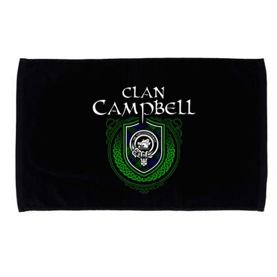Clan Campbell Surname Scottish Clan Crest Tartan Badge Microfiber Hand Towel
