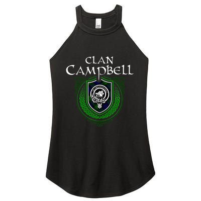 Clan Campbell Surname Scottish Clan Crest Tartan Badge Women's Perfect Tri Rocker Tank