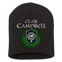 Clan Campbell Surname Scottish Clan Crest Tartan Badge Short Acrylic Beanie