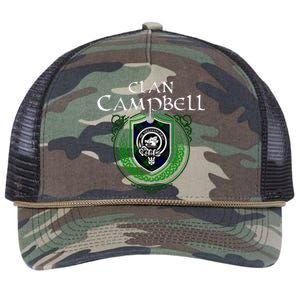 Clan Campbell Surname Scottish Clan Crest Tartan Badge Retro Rope Trucker Hat Cap