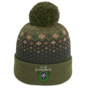 Clan Campbell Surname Scottish Clan Crest Tartan Badge The Baniff Cuffed Pom Beanie