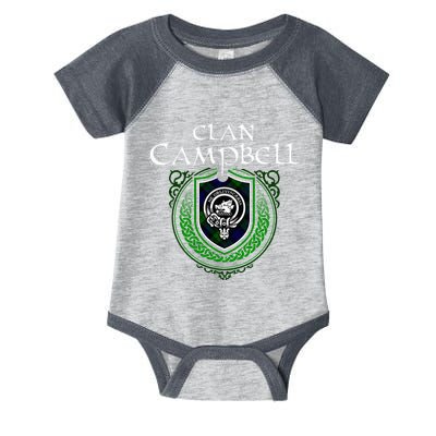 Clan Campbell Surname Scottish Clan Crest Tartan Badge Infant Baby Jersey Bodysuit