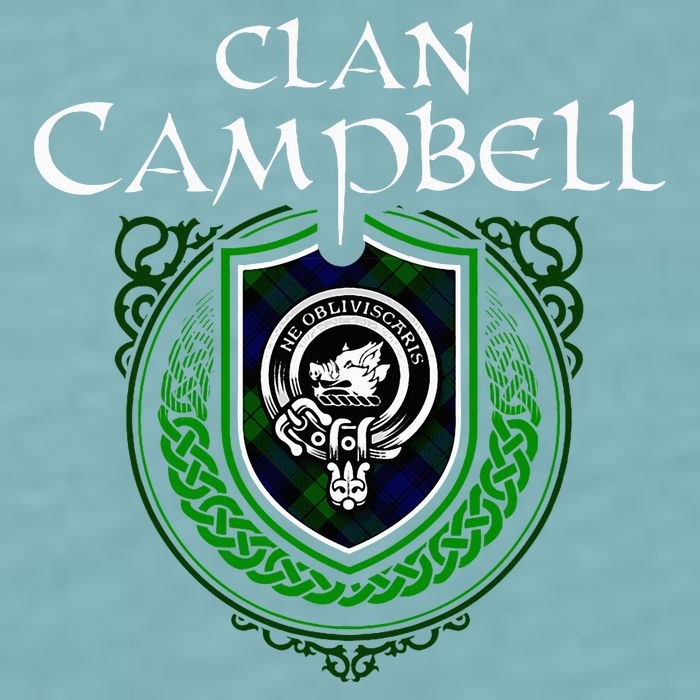 Clan Campbell Surname Scottish Clan Crest Tartan Badge Sueded Cloud Jersey T-Shirt