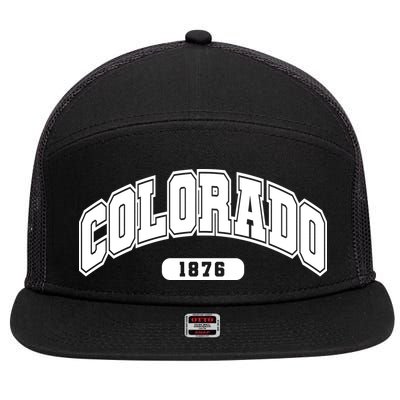 Colorado Collegiate Style 1876 7 Panel Mesh Trucker Snapback Hat