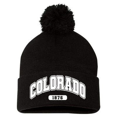 Colorado Collegiate Style 1876 Pom Pom 12in Knit Beanie