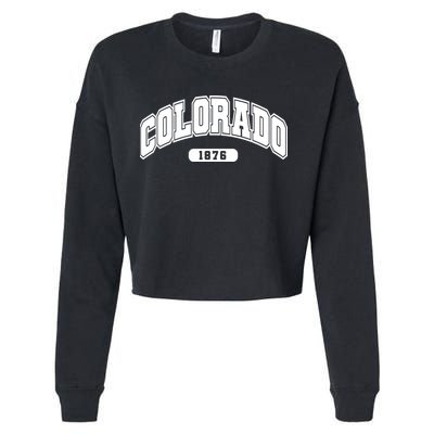 Colorado Collegiate Style 1876 Cropped Pullover Crew