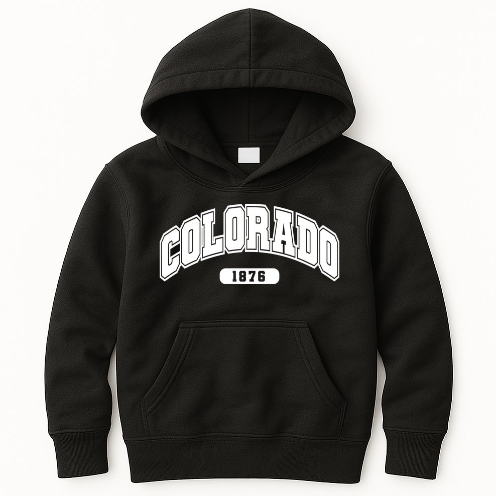 Colorado Collegiate Style 1876 Kids Hoodie