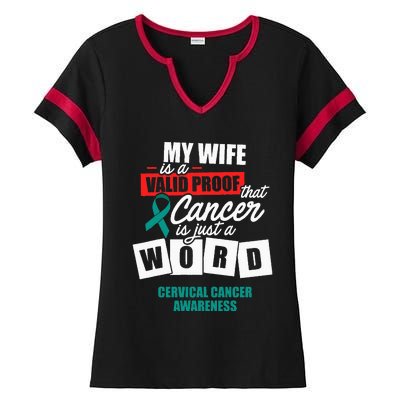 Cervical Cancer Survivor Wife Cervix Warrior Ladies Halftime Notch Neck Tee