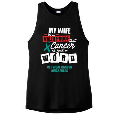 Cervical Cancer Survivor Wife Cervix Warrior Ladies PosiCharge Tri-Blend Wicking Tank