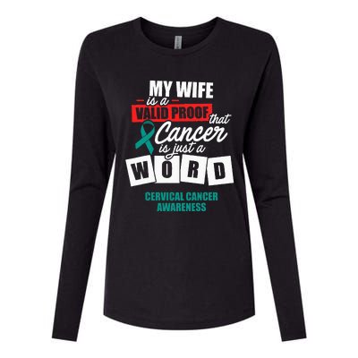 Cervical Cancer Survivor Wife Cervix Warrior Womens Cotton Relaxed Long Sleeve T-Shirt