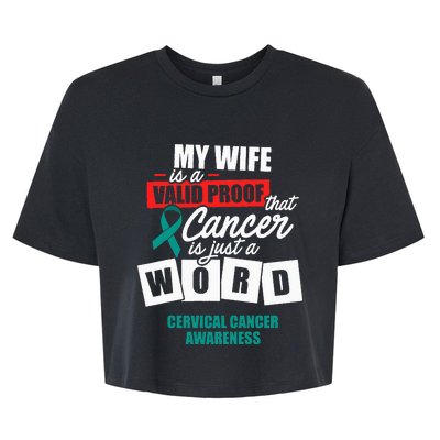 Cervical Cancer Survivor Wife Cervix Warrior Bella+Canvas Jersey Crop Tee