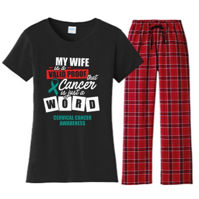 Cervical Cancer Survivor Wife Cervix Warrior Women's Flannel Pajama Set