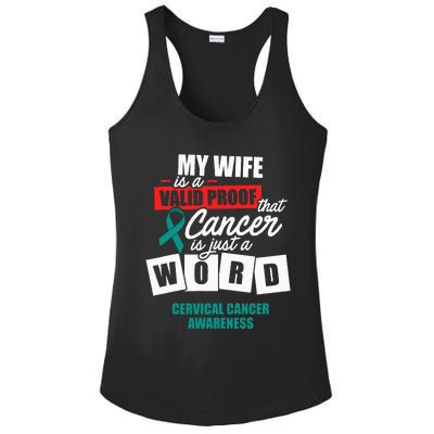 Cervical Cancer Survivor Wife Cervix Warrior Ladies PosiCharge Competitor Racerback Tank