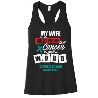 Cervical Cancer Survivor Wife Cervix Warrior Women's Racerback Tank