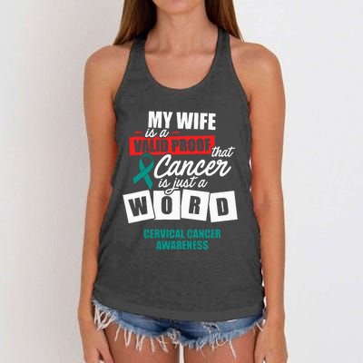 Cervical Cancer Survivor Wife Cervix Warrior Women's Knotted Racerback Tank